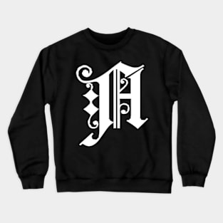 Silver Letter A Crewneck Sweatshirt